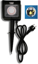 Eurolamp Doppelsteckdose Wasserdichte Schwarze Eurolamp Doppelsteckdose Wasserdichte Schwarze