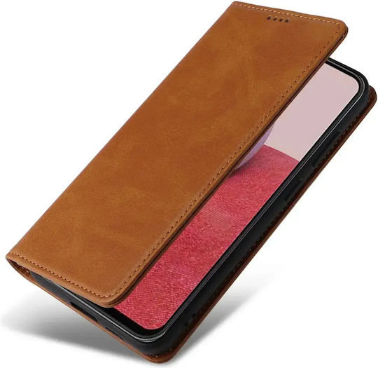 Book Piele Artificială Maro Redmi 14C / Poco C75 Realme C75