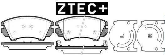 Disc Brakes Ztec+ Front Opel Astra J 09+ Bp244120