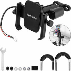 Motowolf Suport Telefon Mobil Pentru Motocicletă Cu Braț Reglabil 3.5" Pentru Volan Motowolf Suport Telefon Mobil Pentru Motocicletă Cu Braț Reglabil 3.5" Pentru Volan
