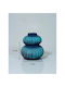 SteweHome Dekorative Vase Kunststoff Türkis Größe 13x14cm