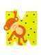 Baby Oliver Dekorativer Buchstabe Orange aus Holz