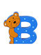 Baby Oliver Dekorativer Buchstabe Orange aus Holz