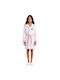 Ramel Kids Bathrobe White-Pink Hooded