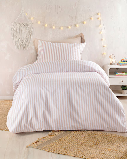 Rythmos Сет Спални Комплекти Полудвойни с Ластик Памучни Бежови 160x260cm 3бр
