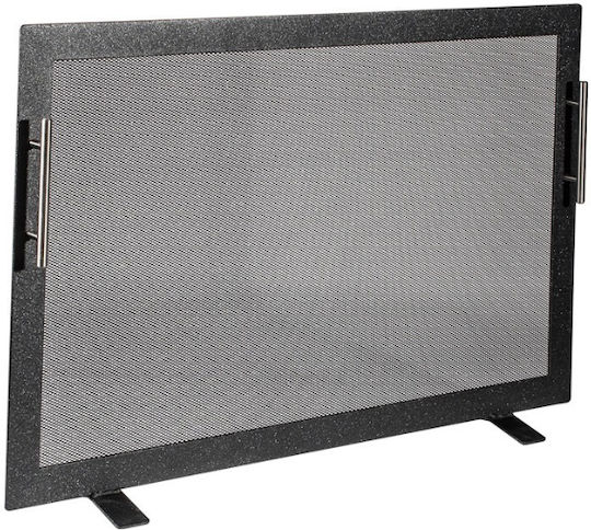 Viometal Metallic Fireplace Screen 80x53cm Black