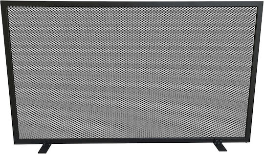 Frans Μεταλλικό Προστατευτικό Τζακιού 80x50cm Μαύρο