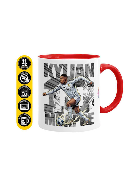 Koupakoupa Kylian Mbappe France Ceramic Red Mug...