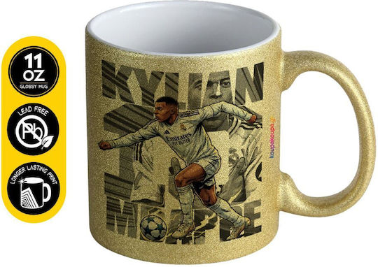 Koupakoupa Kylian Mbappe France Ceramic Mug Gold 330ml