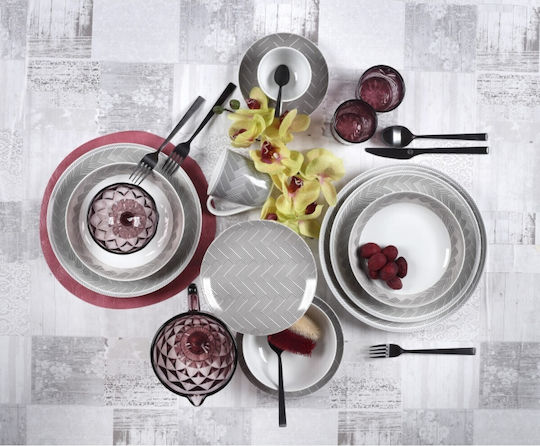 Cryspo Trio Beige Porcelain Dinnerware Set 40pcs