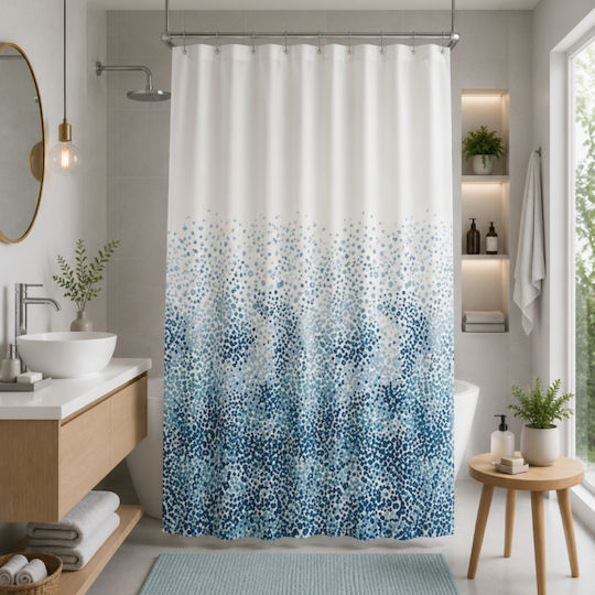 Flamingo Loby Stoff Duschvorhang 180x200cm Weiße