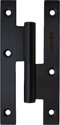 French Simple Stainless Steel 304 For Interior Doors 120x58mm Black Metalor 100-bs12