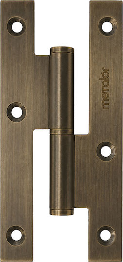 Französisches Einfaches Messing Innentürscharniere 80x56mm Matt Antik Metalor 100-2008