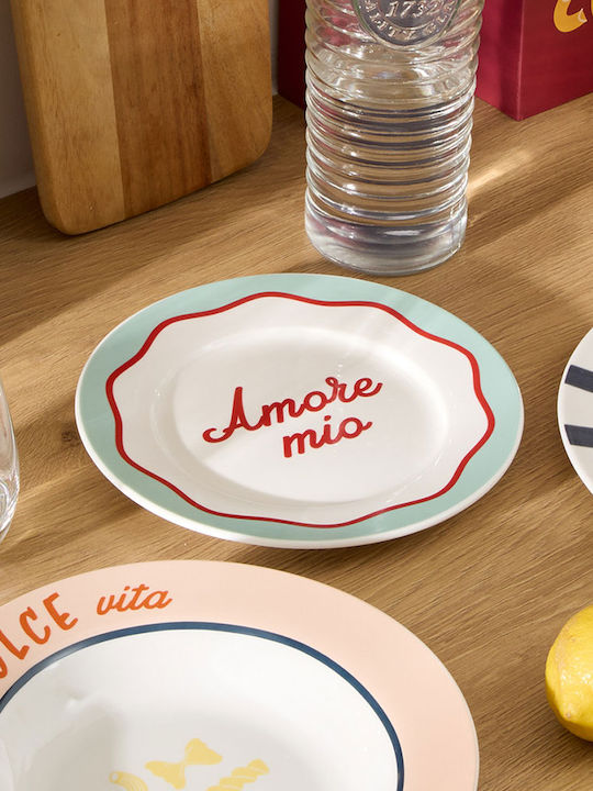 S-d Dessert Plate from Porcelain Red with Diame...