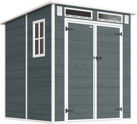 Kunststoff Gartenhaus M1.82xB1.82xH1.96m 84H-500V01 Grau