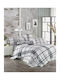Mc Decor Set Duvet Cover Wood 160x240cm Single with Pillowcase Grey