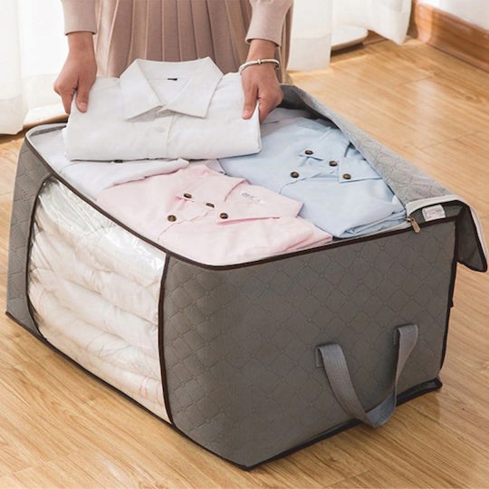 Fabric Storage Case for Clothes / Blanket/Duvet in Purple Colour 60x40x30cm