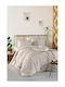 Mc Decor Zebra Подредба Чаршафи Единични 170x240см Zebra Кафяви 3 Бройки