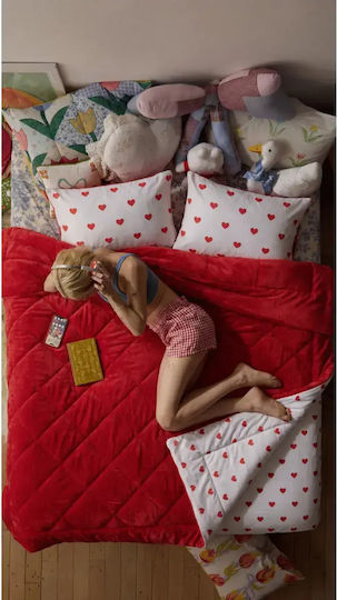 SteweHome Hemi Double Quilt 195x215cm Red