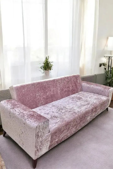 SteweHome Ελαστικό Κάλυμμα Τριθέσιου Καναπέ Μωβ 180x230cm