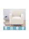 SteweHome Ελαστικό Κάλυμμα Πολυθρόνας Λευκό 60x85cm