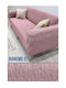 SteweHome Husă Elastică Canapea Cu Trei Locuri Roz 180x237cm