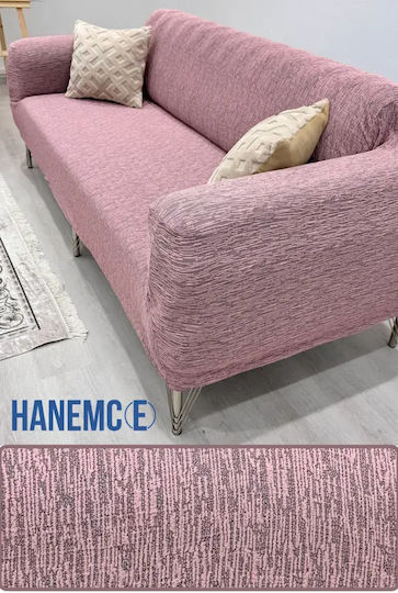 SteweHome Elastische Abdeckung Für Dreisitziges Sofa Rosa 180x237cm