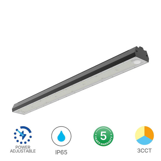 Led Lighting Hibay Waterproof 200w 106cm 3cct Ip65 32000lm Black Bt46-69581