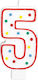 Amscan Number Candle Dots Five 5 13 Cm 1 Pc Universal