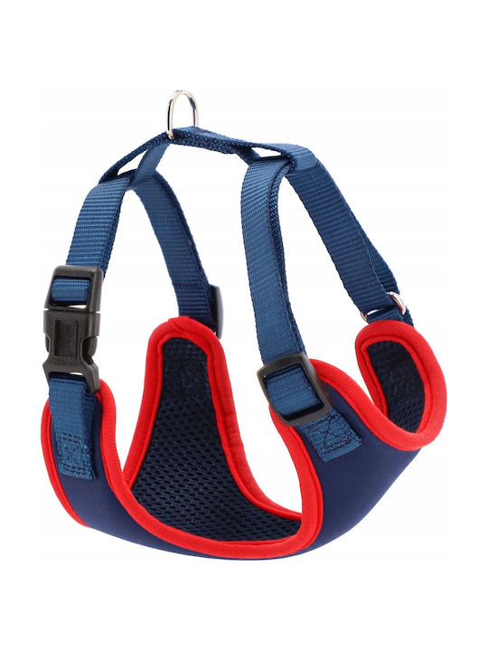 Dingo Σαμαράκι Σκύλου Bezuciskowe Xs 1.5cm/25-35cm Μπλε-κόκκινο
