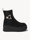 Schwarze Wildleder Stiefeletten Chelsea Mit Metallischem Dekor