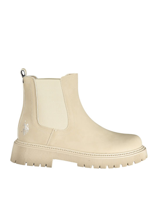 Women's Beige Chelsea Boots