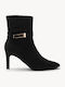 Black Suede Ankle Boots Thin Straps