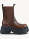 Tabac Brown Chelsea Boots Chunky Striped Sole