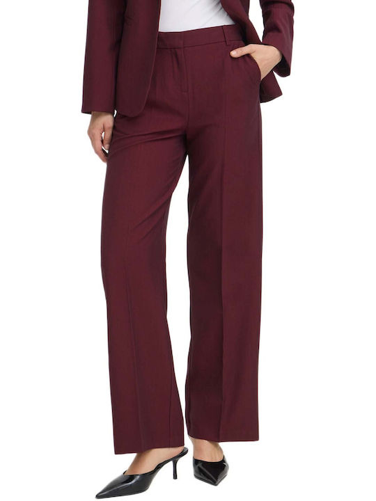 Women's Pantaloons with Burgundy Rubber Band
