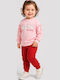 Kinder Trainingsanzüge Mit Bluse Rosa/Rot