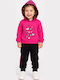 Kinder Trainingsanzug Mit Bluse Fuchsie/Schwarz