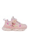 Ballerina Capuchina Παιδικά Sneakers Ανατομικά με Σκρατς & Φωτάκια Ροζ