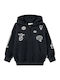 Kids Sweatshirt With Hood And Pockets Black