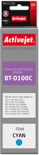 Active Jet Kompatible Tintenpatrone InkJet Brother Bt-d100c 50ml Cyan 1 Stück