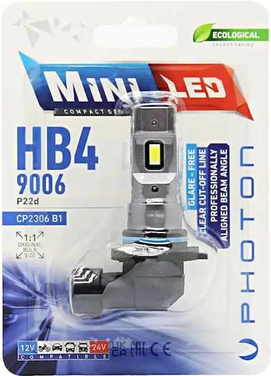 Photon Крушка за автомобил HB4-9006 LED 6000K Хладно Бяло 12-24V
