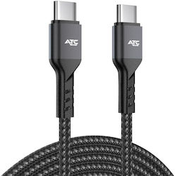 ATC Cablu USB-C tată - USB-C 60W Negru 2m 20.003.0016 ATC Cablu USB-C tată - USB-C 60W Negru 2m 20.003.0016