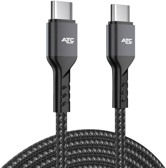 ATC Cable USB-C male - USB-C 60W Μαύρο 3m 20.003.0017