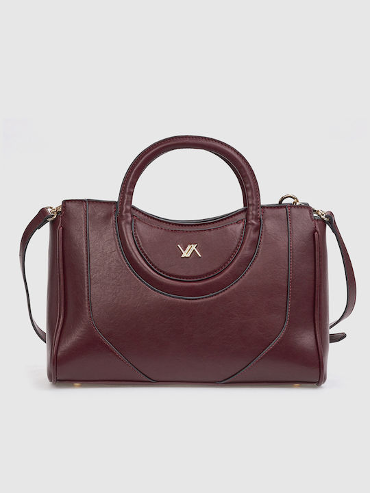 Verde Damentasche Handtasche Burgundisch
