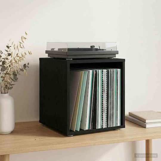 vidaXL Vinyl Album Box 2 pcs Black Oak 37 x 36,5 x 38 cm