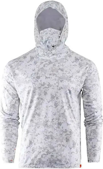 Bluză de pescuit Grundens Tough Sun Masked Hoodie UPF 50+ Squall Camo