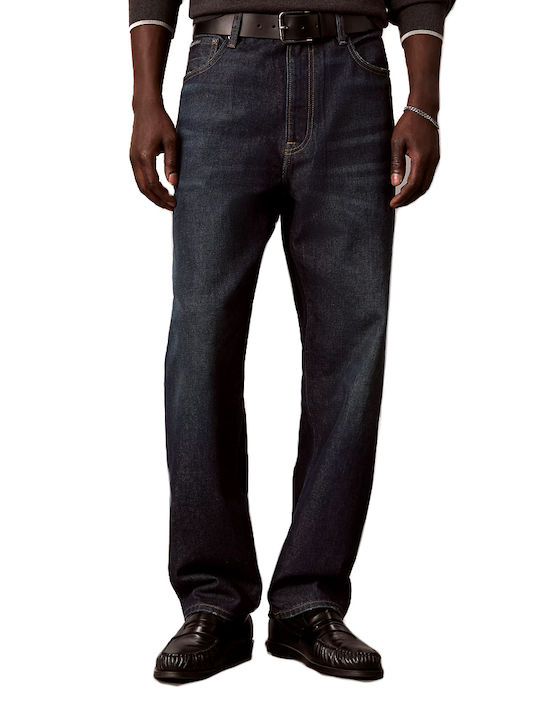 Men's Jeans Pants Tapered Dark Aged Denim