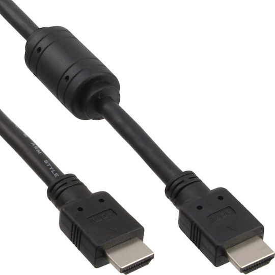 InLine Καλώδιο HDMI male - HDMI male 1m Μαύρο