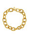 Edblad Damen Chunky Handkette aus Rostfreier Stahl Vergoldet Breite 10mm