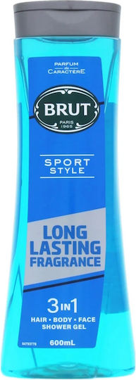 Brut Sport Style Moisturizing Shower Gel with Citrus Scent for Men 600ml